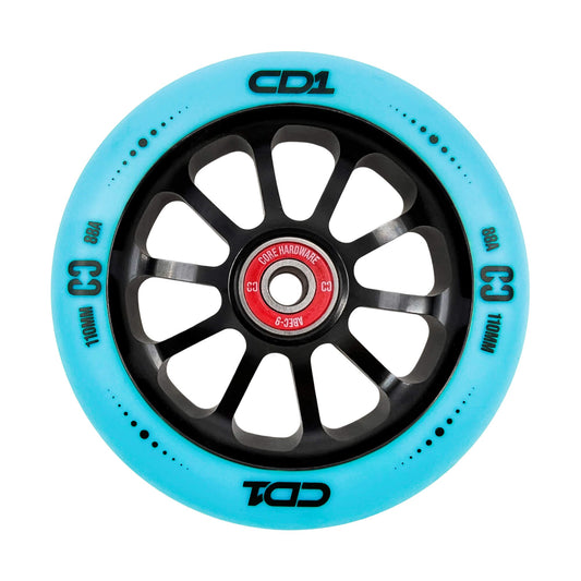 CORE CD1 Spoked Stunt Scooter Wheel 110mm - Blue/Black Scooter Wheels CORE 
