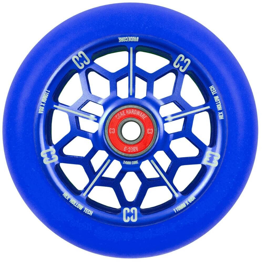 CORE Hex Hollow Stunt Scooter Wheel 110mm – Navy Scooter Wheels CORE 