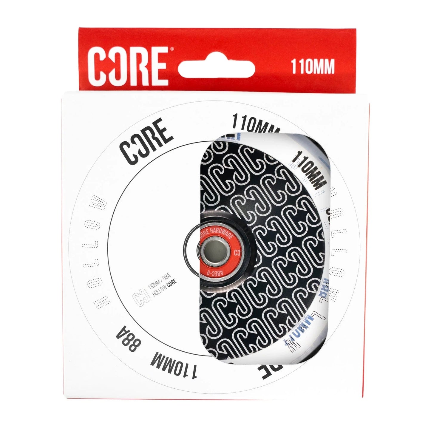 CORE Hollow Stunt Scooter Wheel Repeat 110mm - Clear/Black Scooter Wheels CORE 