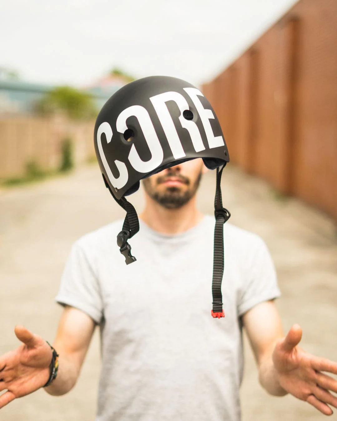 Core Street Helmet, Black/White Protection CORE 