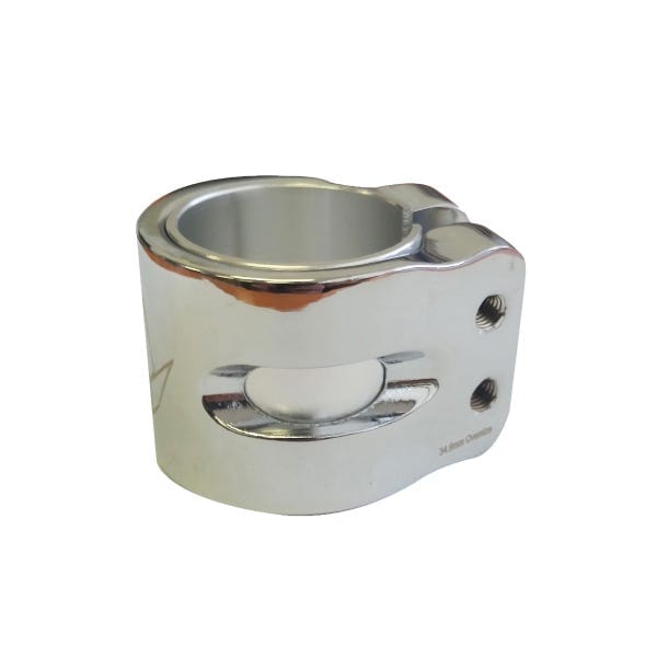 Blunt 2 Bolt Oversized Scooter Clamp, Chrome Scooter Parts Blunt 