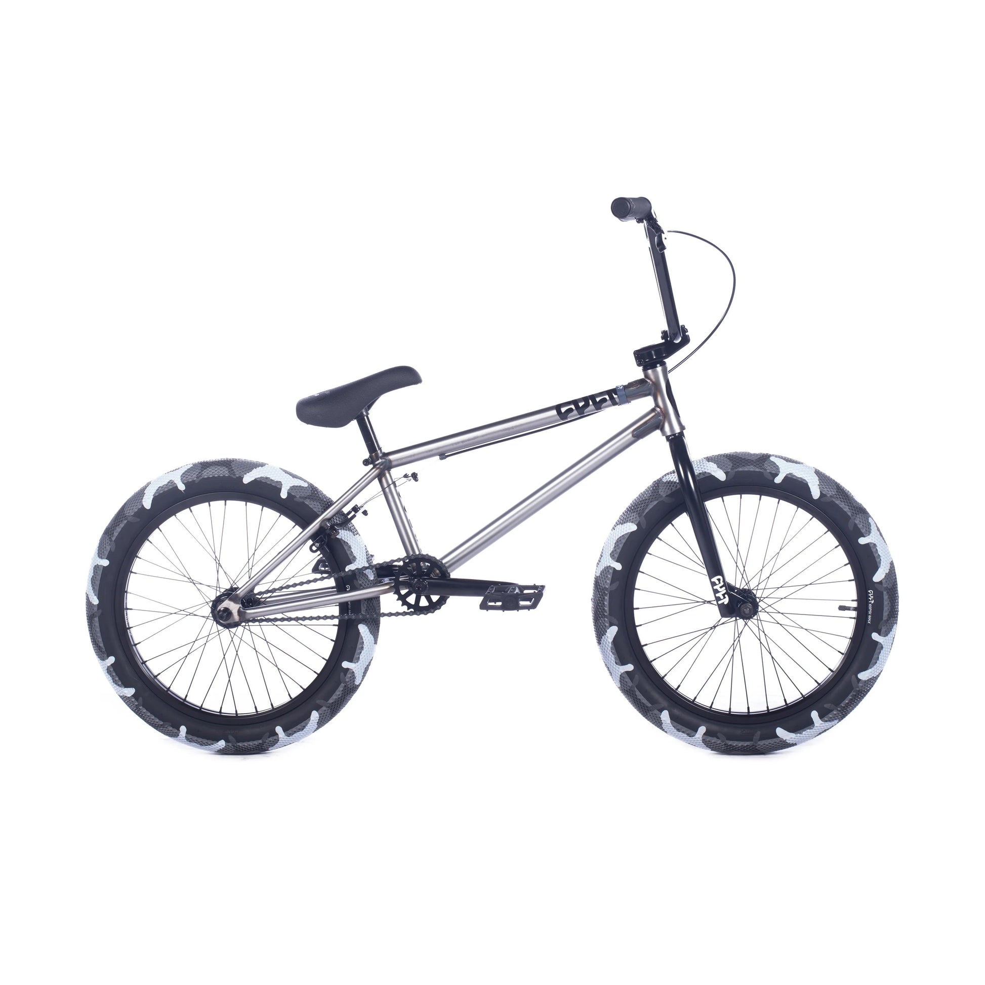 Cult 2024 Access 20" Complete BMX, Raw/Grey Camo Tyres BMX Cult 