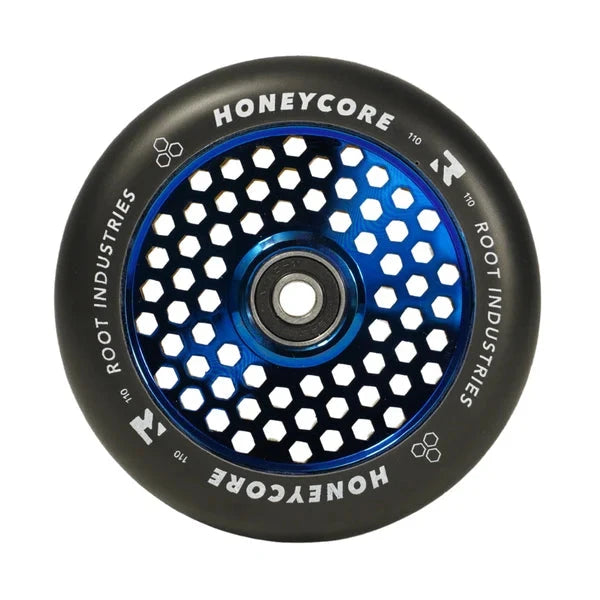 Root Industries HoneyCore 110mm Stunt Scooter Wheels - Black/Blu-Ray Scooter Wheels Root Industries 