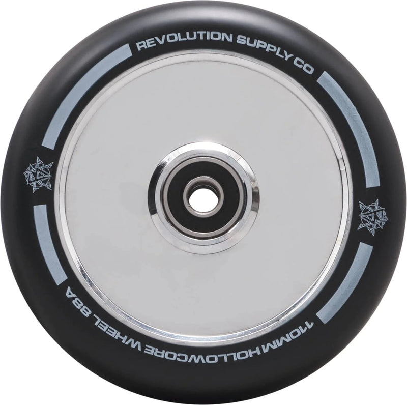 Revolution Supply Co Hollowcore Scooter Wheel 110mm, Black/Chrome Scooter Wheels Revolution 