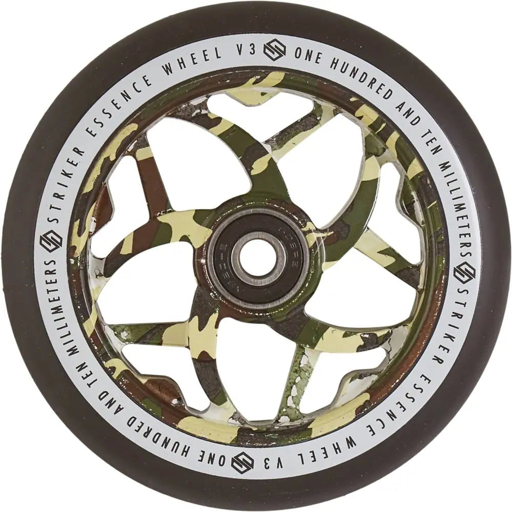 Striker Essence V3 Black Pro 110mm Scooter Wheel, Camouflage Scooter Wheels Striker 