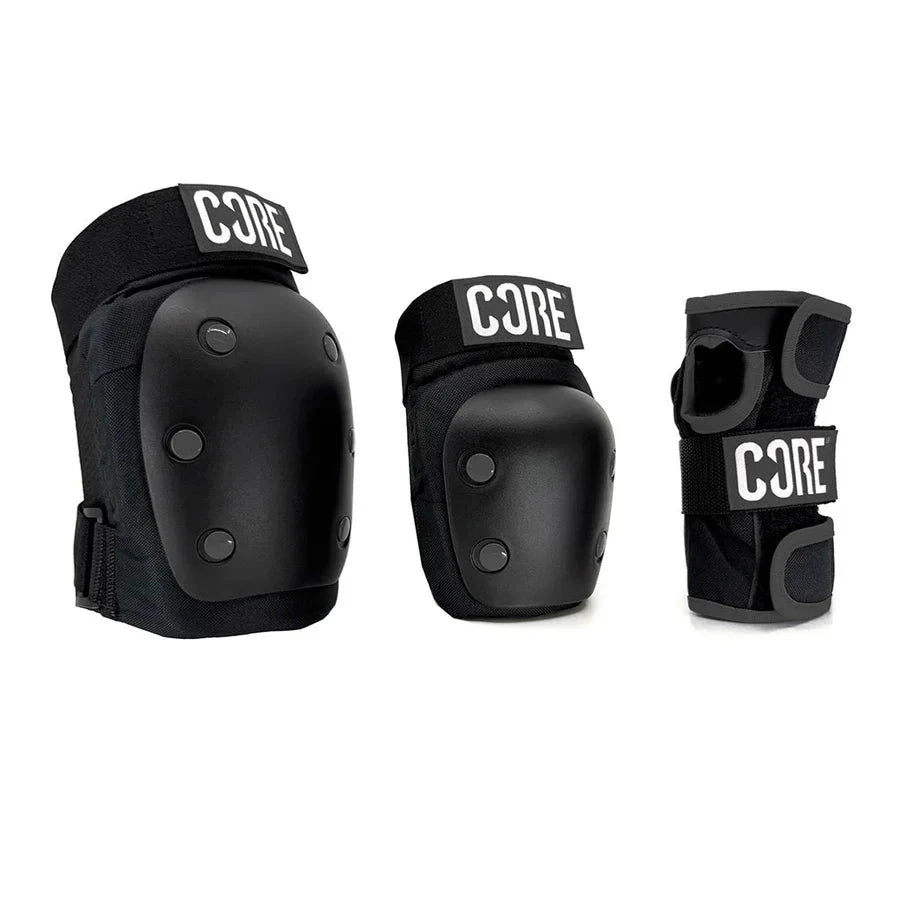 CORE Protection Triple Pad Set (Knee/Elbow/Wrist), Stealth Protection CORE XS 