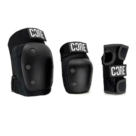 CORE Protection Triple Pad Set (Knee/Elbow/Wrist), Stealth Protection CORE XS 
