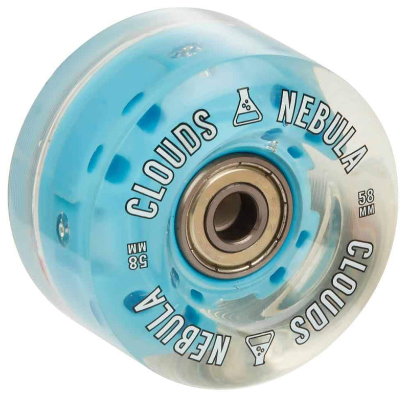 Clouds Urethane Nebula, Light Up Quad Roller Disco Skate Wheels, Blue Quad Skates Clouds 