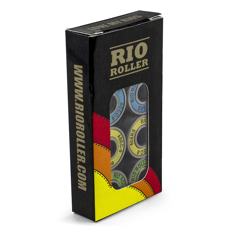 Rio Roller Skate Bearings Multi Coloured ABEC 9 x 16 Skates Rio Roller