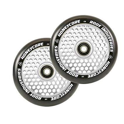 Root Industries Scooters Honeycore Stunt Scooter Wheels 110mm, Black/Chrome Scooter Wheels Root Industries 