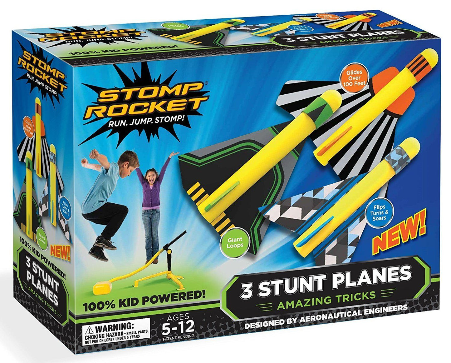 Stomp Rockets Soaring Flying Air Plane Kit Toys Stomp