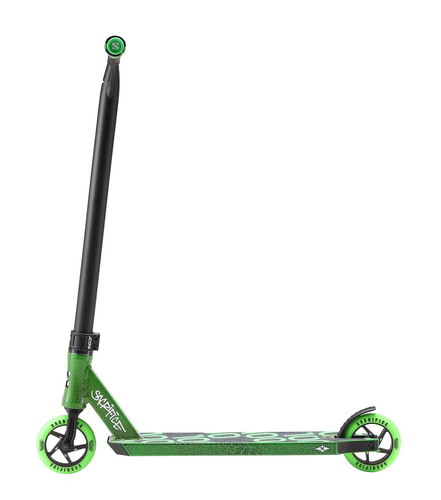 Sacrifice Scooters Flyte 100 V2 Quake Complete Stunt Scooter, Green Complete Scooters Sacrifice 