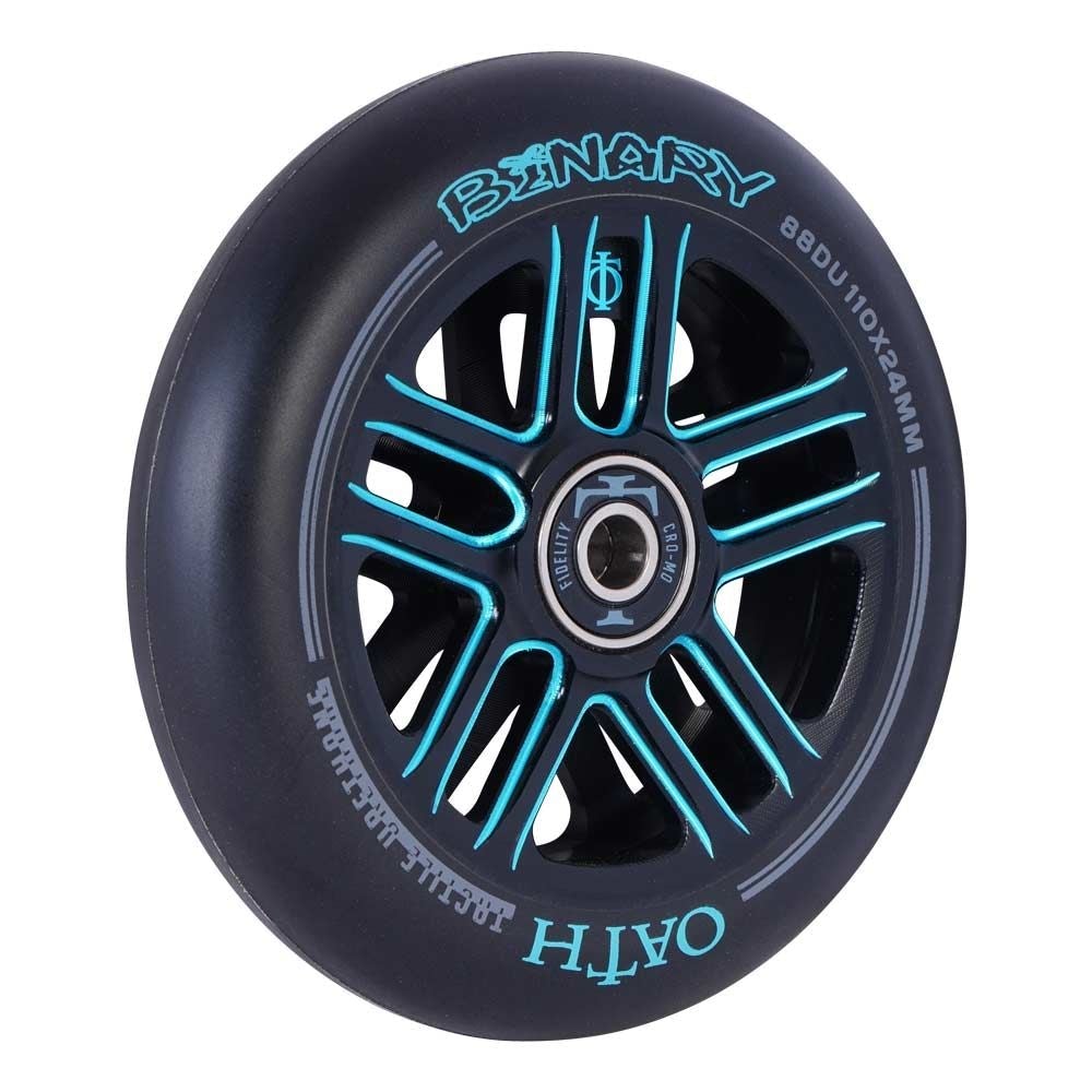 Oath Binary 110mm x 24mm Wheels Black/Blue Scooter Wheels Triad 