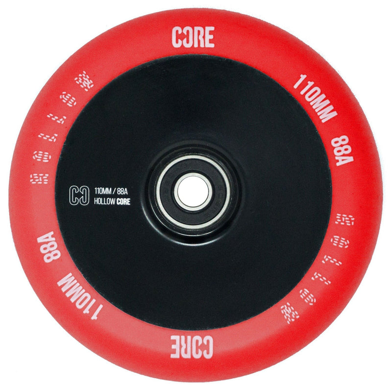 *NEW* CORE Hollow Stunt Scooter Wheel V2 110mm - Red/Black Scooter Wheels CORE 