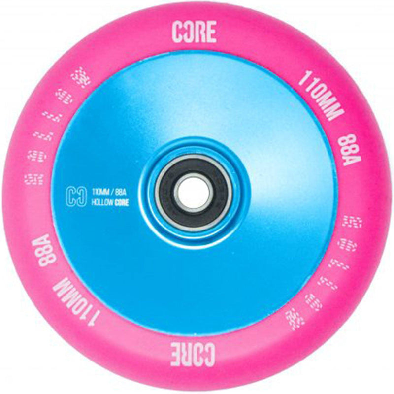 CORE Hollow Stunt Scooter Wheel V2 110mm - Pink Blue Scooter Wheels CORE