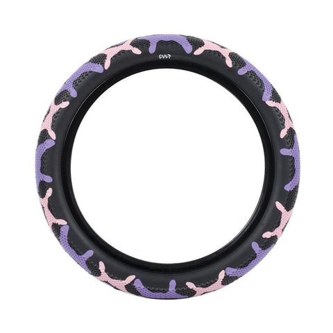 Cult Vans Tyre - Purple Camo With Black Sidewall 2.40"