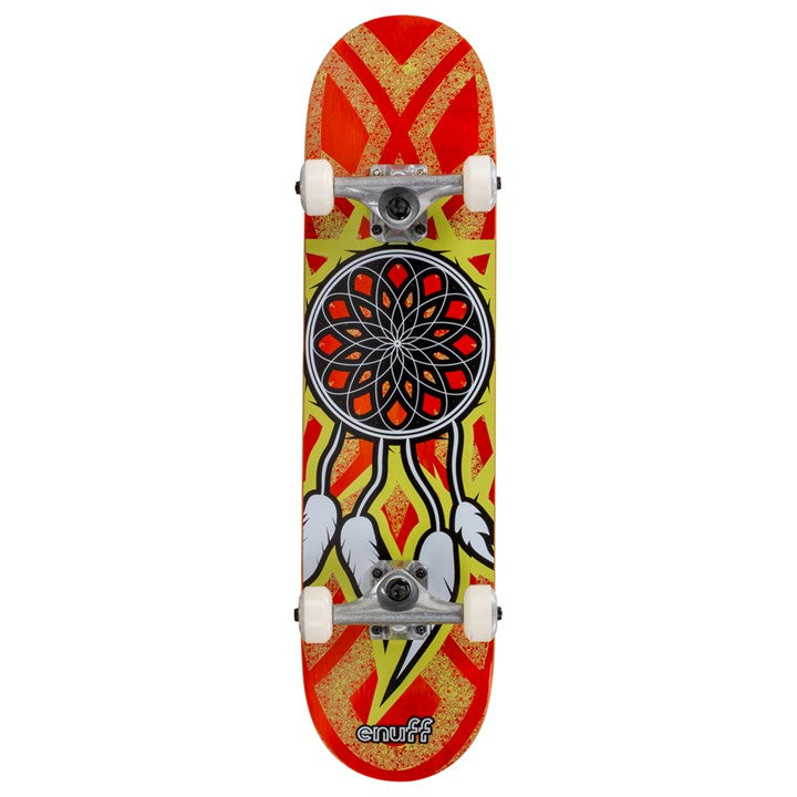 Enuff Dreamcatcher Complete Skateboard Rampworx Shop Orange/Yellow 7.75" 