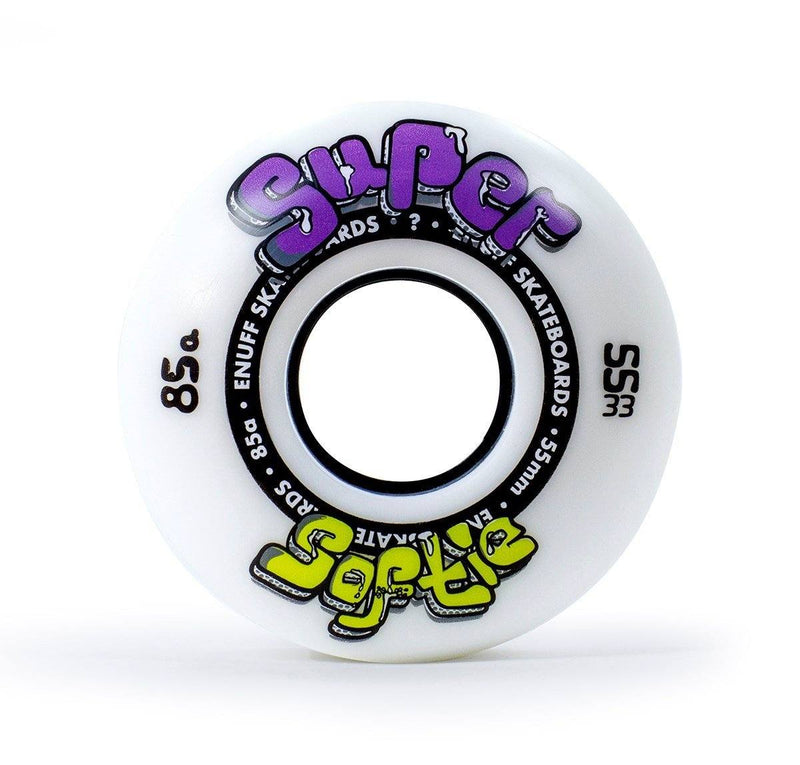 Enuff Super Softie Skateboard Wheels Skateboard Wheels Enuff 55mm White 