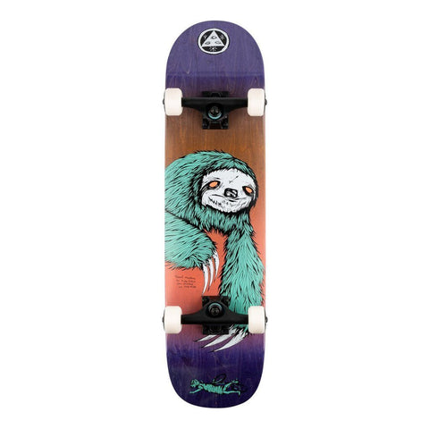 Welcome Sloth Complete Skateboard 8" ,Purple Stain