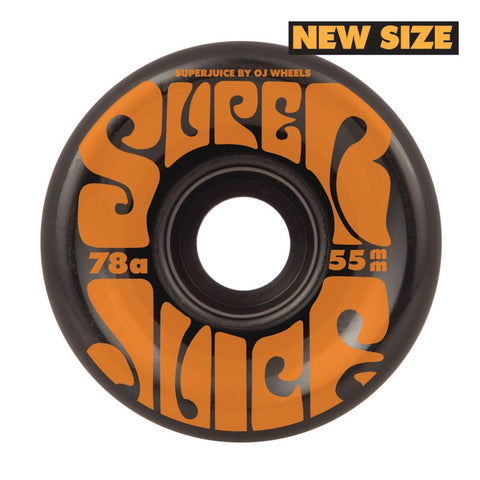 OJ Soft Mini Super Juice 55mm Skateboard Wheels 78a, Black