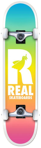 Real Be Free Fades Complete Skateboard 7.5", Rainbow Fade