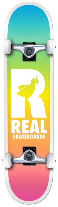 Real Be Free Fades Complete Skateboard 7.5", Rainbow Fade Complete Skateboards Real 