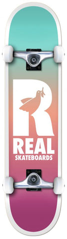 Real Be Free Fades Complete Skateboard 8", Purple/Teal Fade