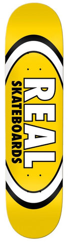 Real Team lassic Oval Skateboard Deck 8.06", Yellow