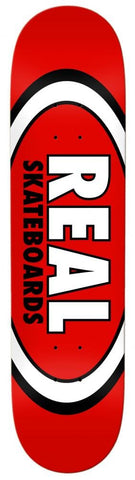 Real Team lassic Oval Skateboard Deck 8.12", Red