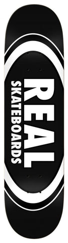Real Team lassic Oval Skateboard Deck 8.25", Black