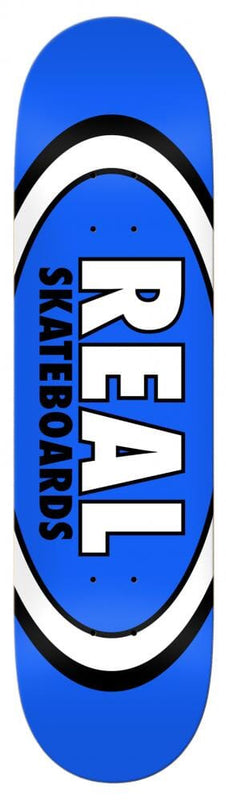 Real Team lassic Oval Skateboard Deck 8.5", Blue Skateboard Deck Real 