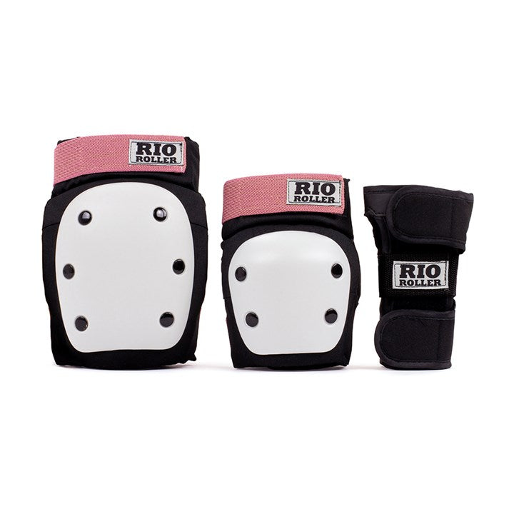 Rio Roller Girls Skate Triple Pad Set Protection Rio Roller Black/Rose Small 