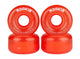 ROOKIE QUAD SKATE WHEELS PACK OF 4, DISCO CLEAR RED Quad Roller Skates Rookie 