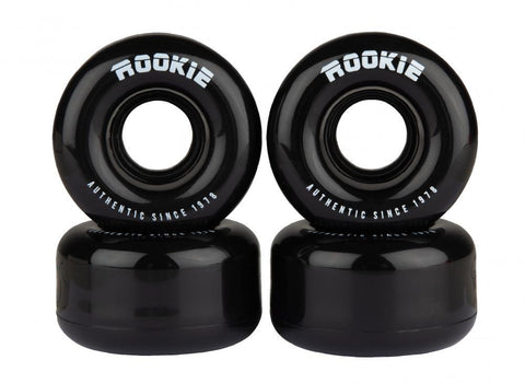 Rookie Quad Skate Wheels Pack of 4, Disco Black