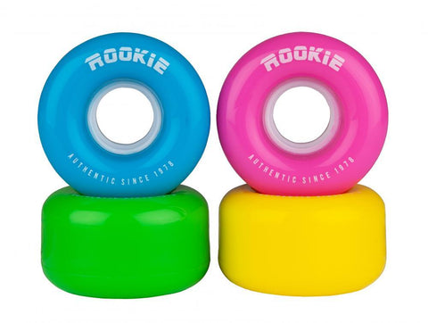 Rookie Quad Skate Wheels Pack of 4, Disco Multicoloured
