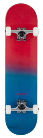 Rocket Complete Skateboard Double Dipped 7.5", Red/Blue