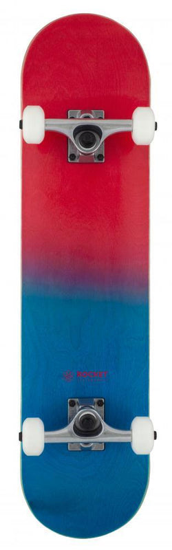 Rocket Complete Skateboard Double Dipped 7.5", Red/Blue Complete Skateboards Rocket 