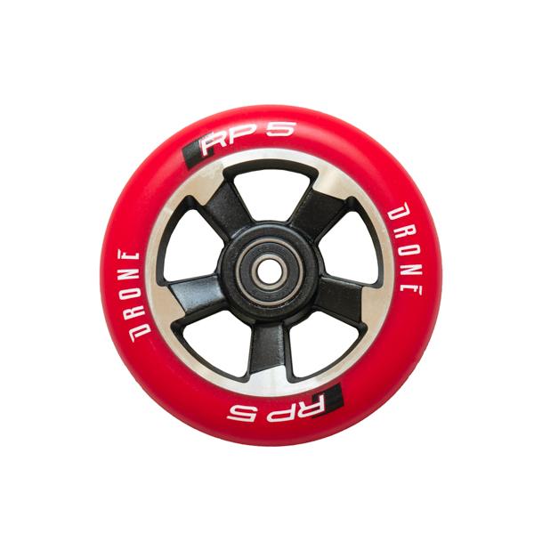 Drone RP5 Stunt Scooter Wheels - 110mm, Black, Red Scooter Wheels Drone 