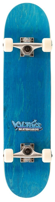 Voltage Graffiti Logo Complete Skateboard Complete Skateboards Voltage Ice Blue 