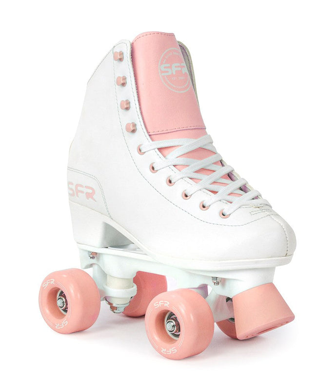 SFR Figure Quad Skates Quad Roller Skates SFR White/Pink 2J 