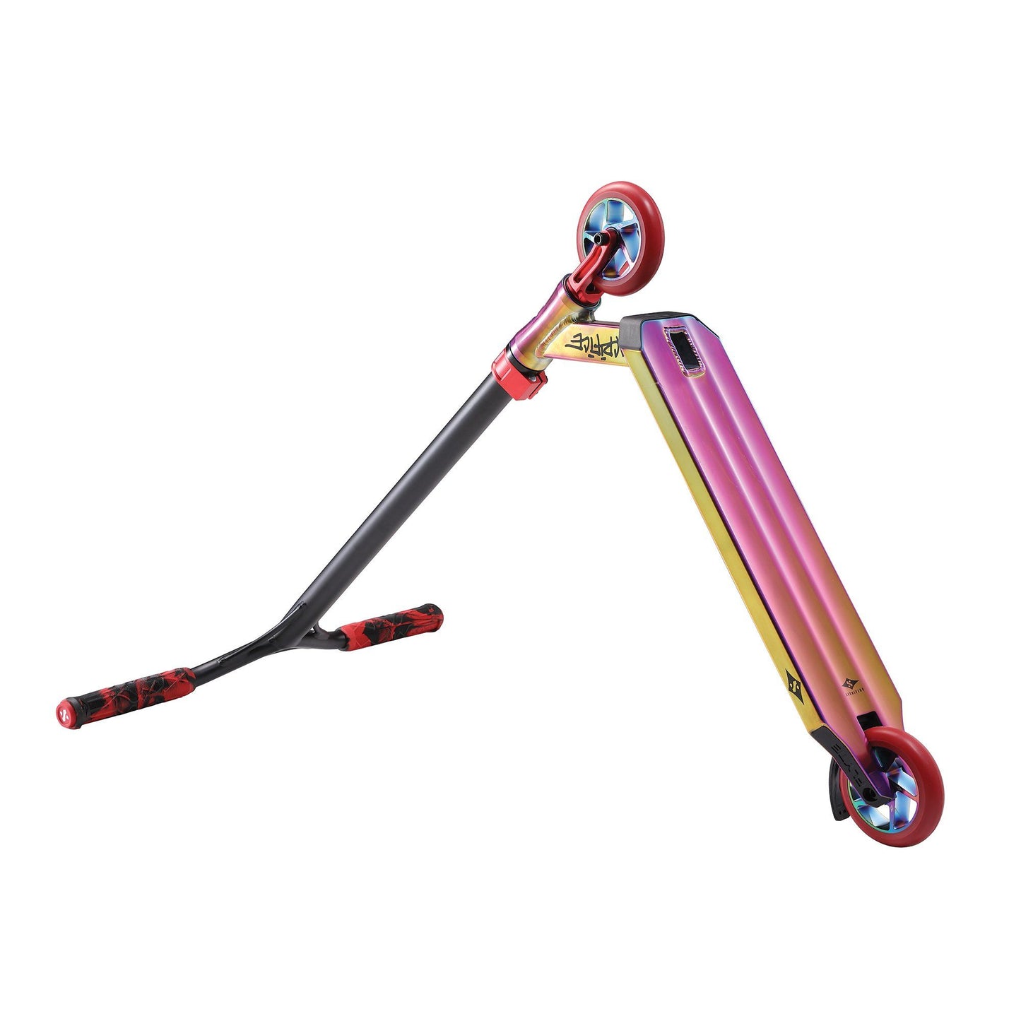 Sacrifice Scooters Flyte 115 V2 Complete Stunt Scooter, Red/Neochrome/Graffiti Complete Scooters Sacrifice 