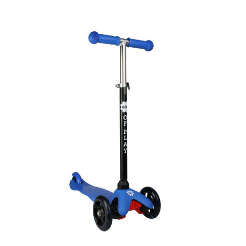 Ace of Play 3 Wheel Scooter with LED Flashing Wheels - Blue