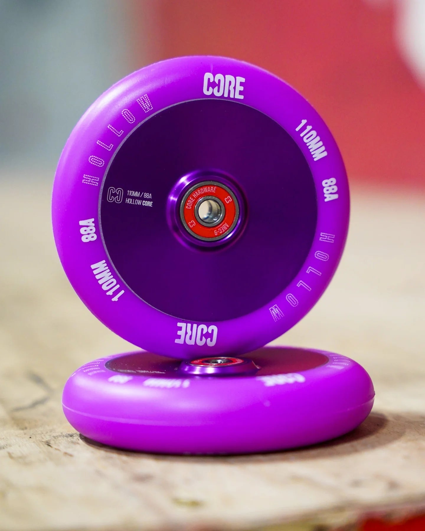 CORE Hollow Stunt Scooter Wheel V2 110mm - Purple Scooter Wheels CORE 