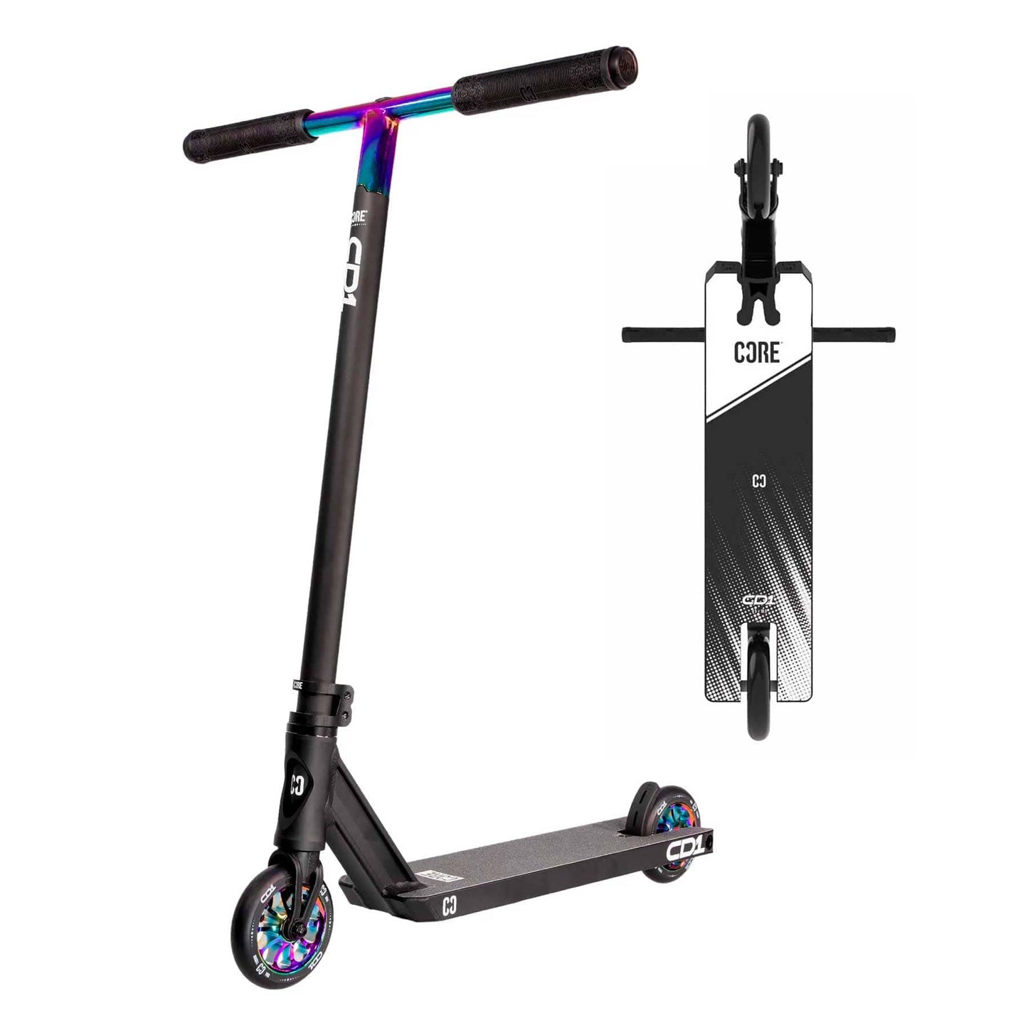 CORE CD1 Complete Stunt Scooter – NeoChrome/Black Complete Scooters CORE 