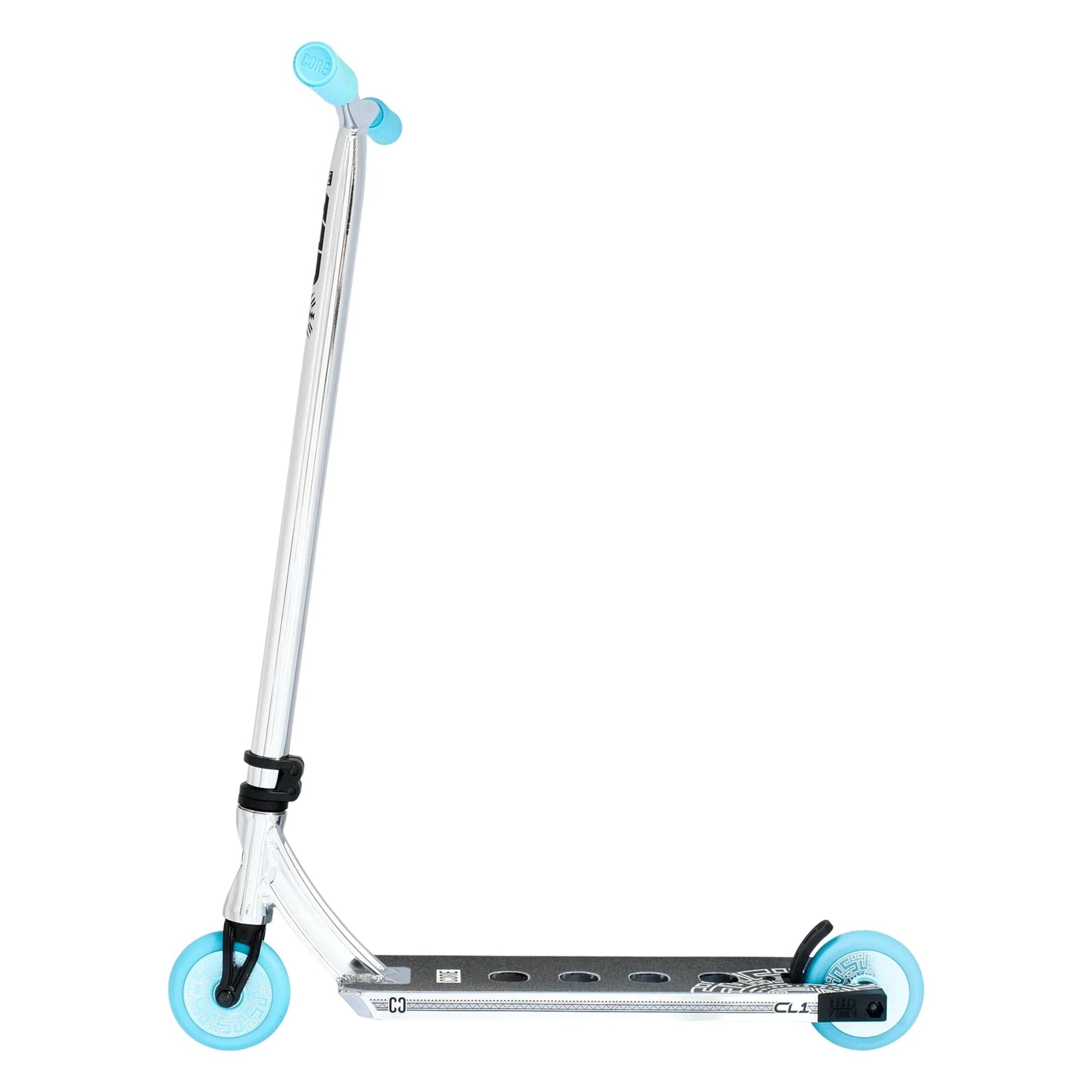 CORE CL1 Complete Stunt Scooter – Chrome/Teal Complete Scooters CORE 