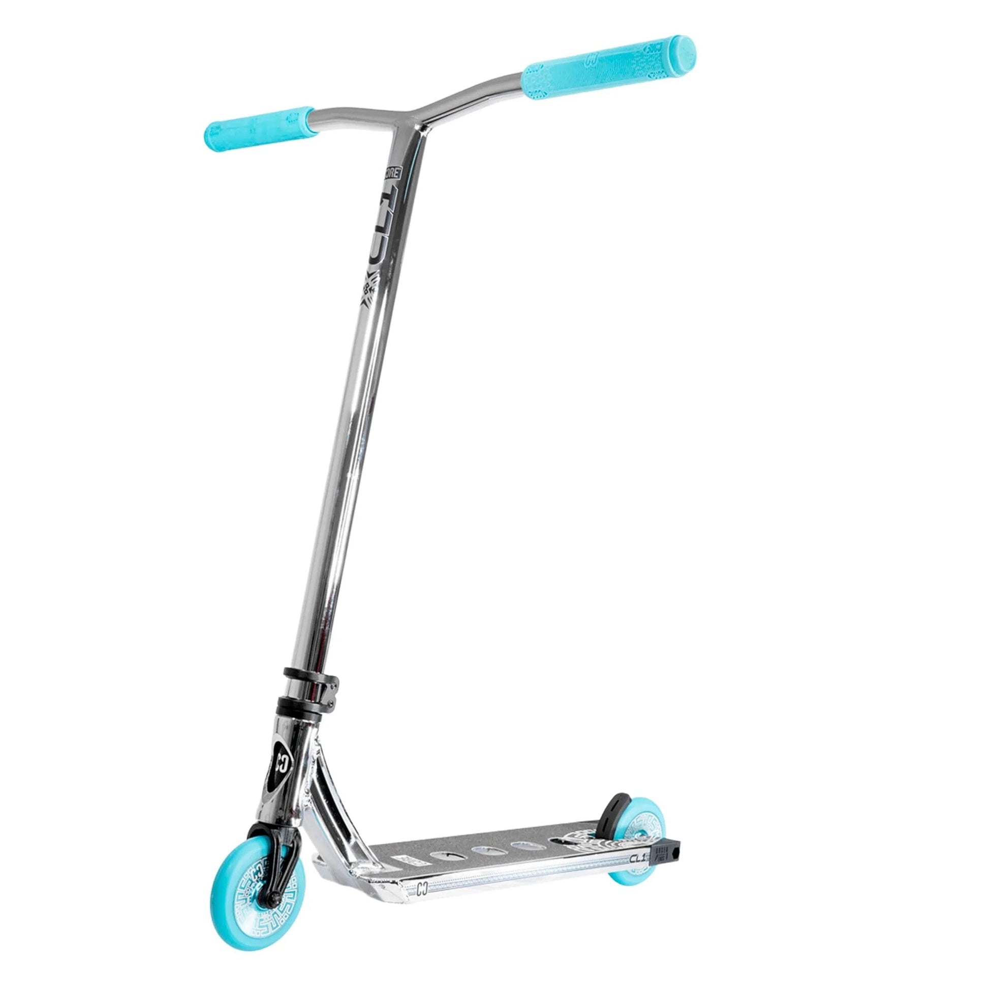 CORE CL1 Complete Stunt Scooter – Chrome/Teal Complete Scooters CORE 
