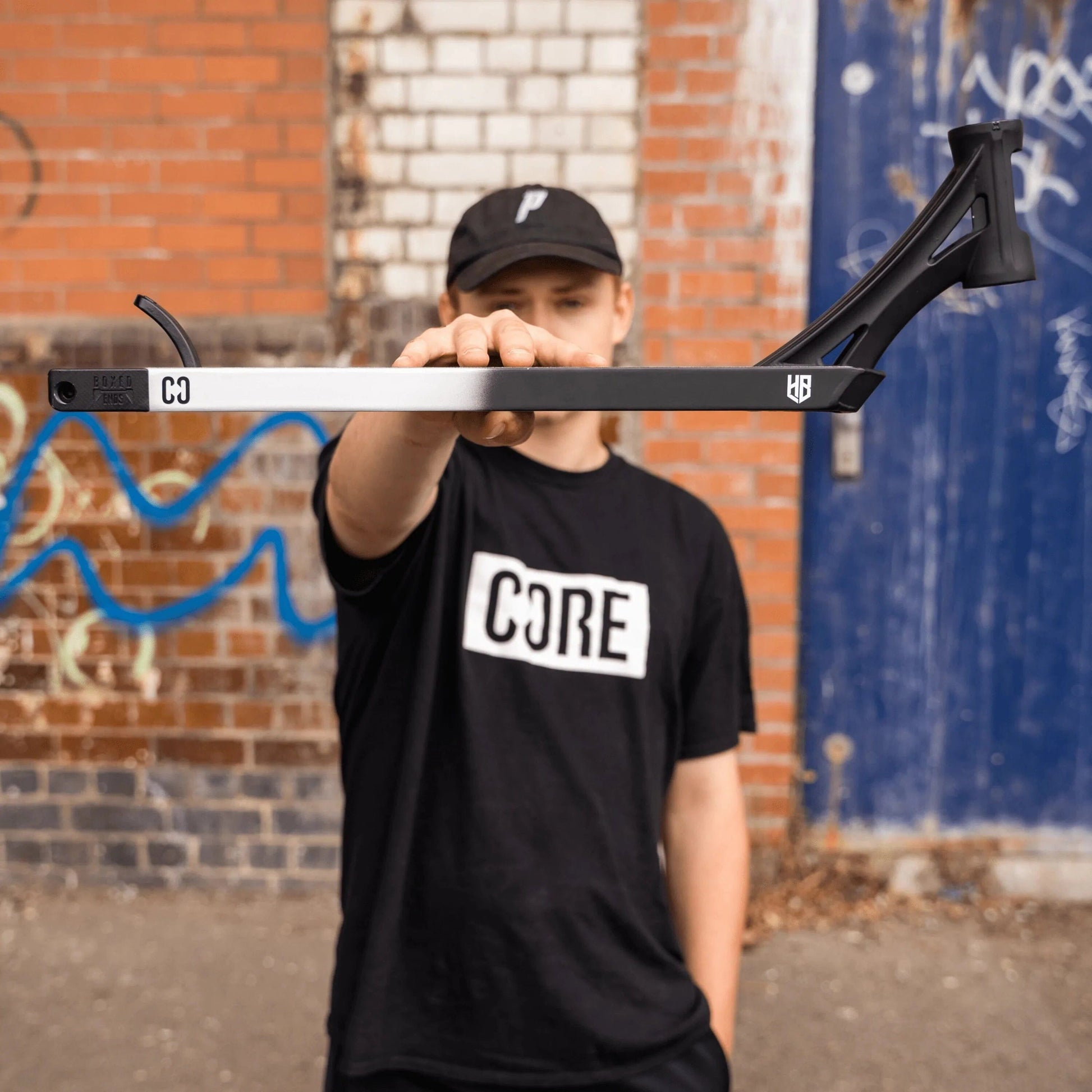 CORE HalfBarz Signature Stunt Scooter Deck 5 x 20.5 – Black/Silver Scooter Decks CORE 
