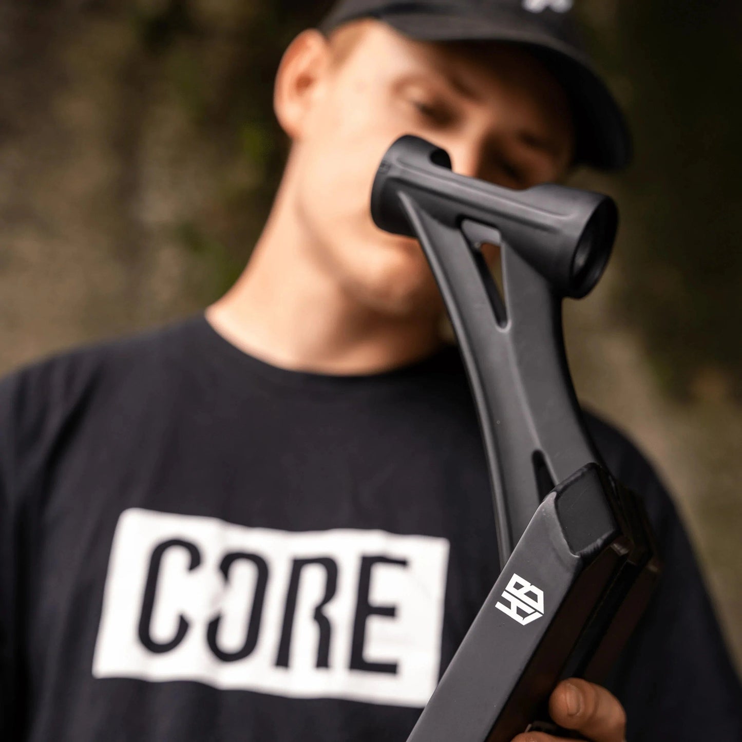 CORE HalfBarz Signature Stunt Scooter Deck 5 x 20.5 – Black/Silver Scooter Decks CORE 
