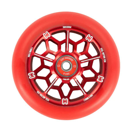 CORE Hex Hollow Stunt Scooter Wheel 110mm – Red Scooter Wheels CORE 