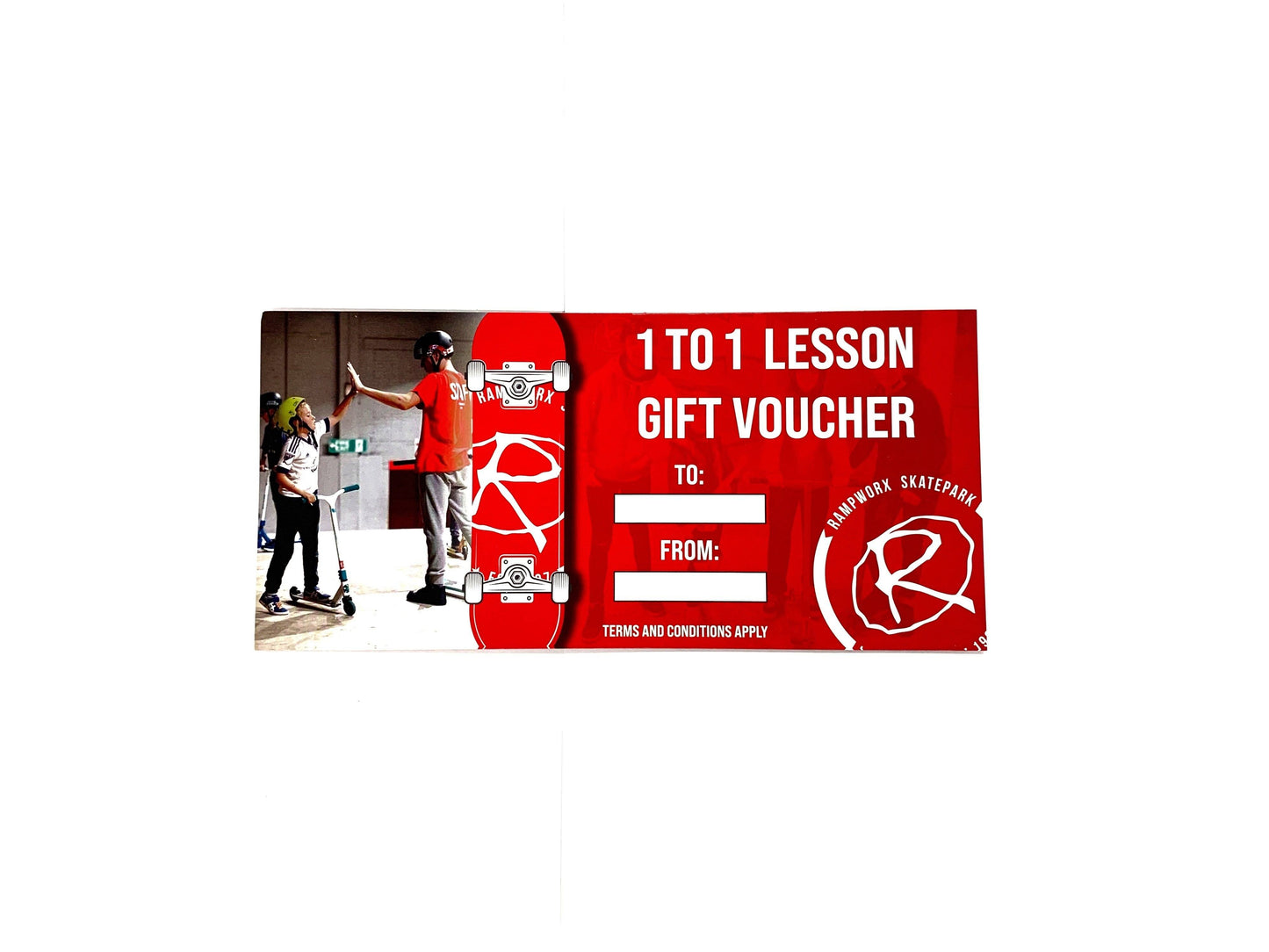 Rampworx 1 to 1 Lesson Gift Voucher Gift Card Rampworx Skatepark